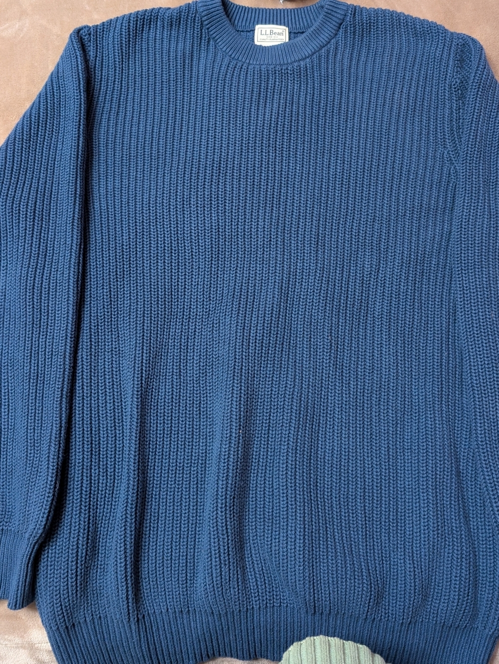 L.L.Bean Men's Crewneck Cotton Sweater in Blue